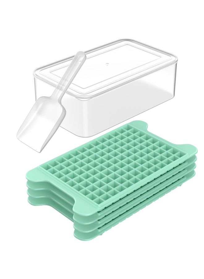 Mini Ice Cube Tray for Freezer: Small Ice Trays for Freezer with Bin - 135×4PCS Easy Release Nugget Ice Tray - Crushed Ice Tray with Ice Container - Image 1